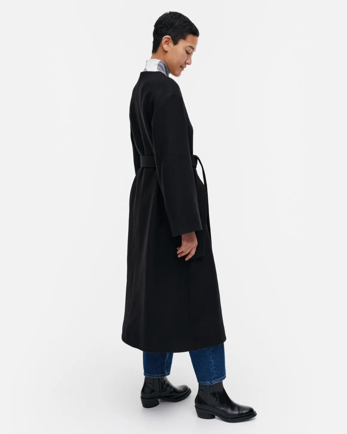 Formaali Solid Villakangastakki - Musta S