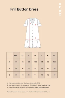 Frill Button Dress - Sage Wind