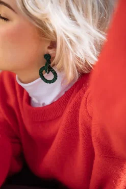 Gia Earrings - Green