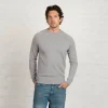 Hohka miesten merinoneulepusero - Vaaleanharmaa