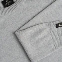 Hohka miesten merinoneulepusero - Vaaleanharmaa