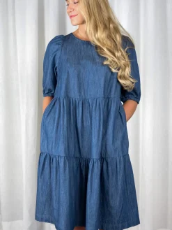 IRENE Puuvillamekko - Denim