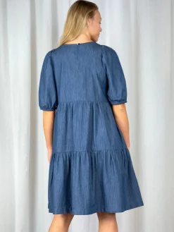 IRENE Puuvillamekko - Denim