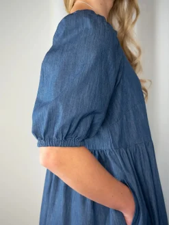 IRENE Puuvillamekko - Denim