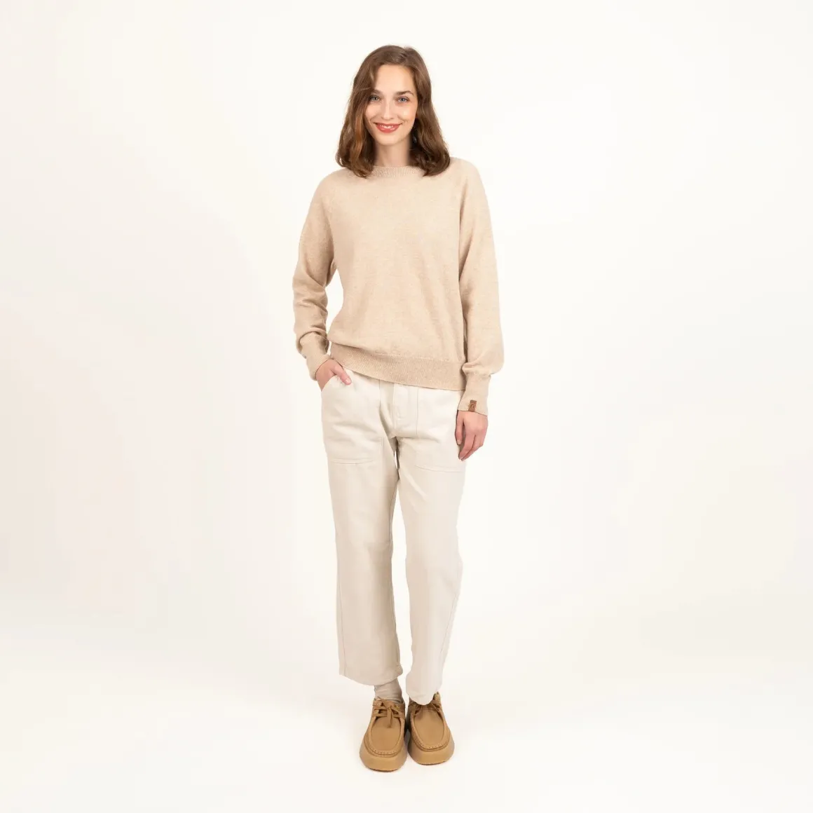 Kide merinoneulepusero - Manteli