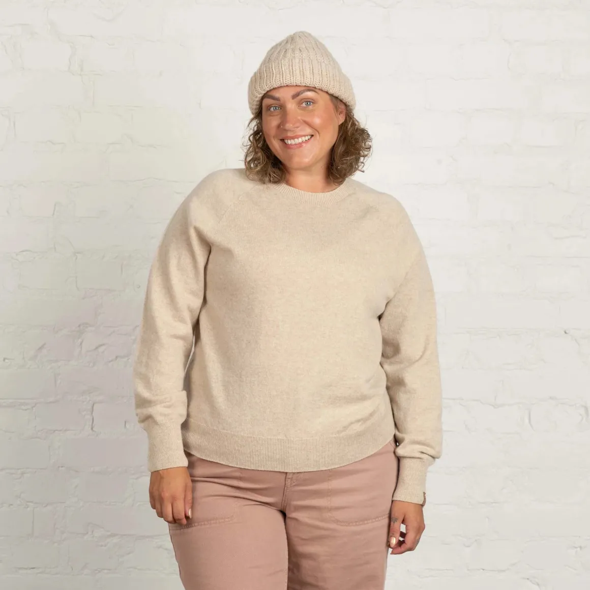 Kide merinoneulepusero - Manteli