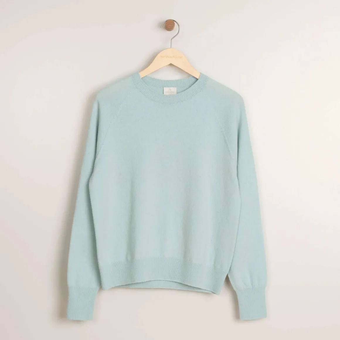 Kide merinoneulepusero - Vaalea minttu