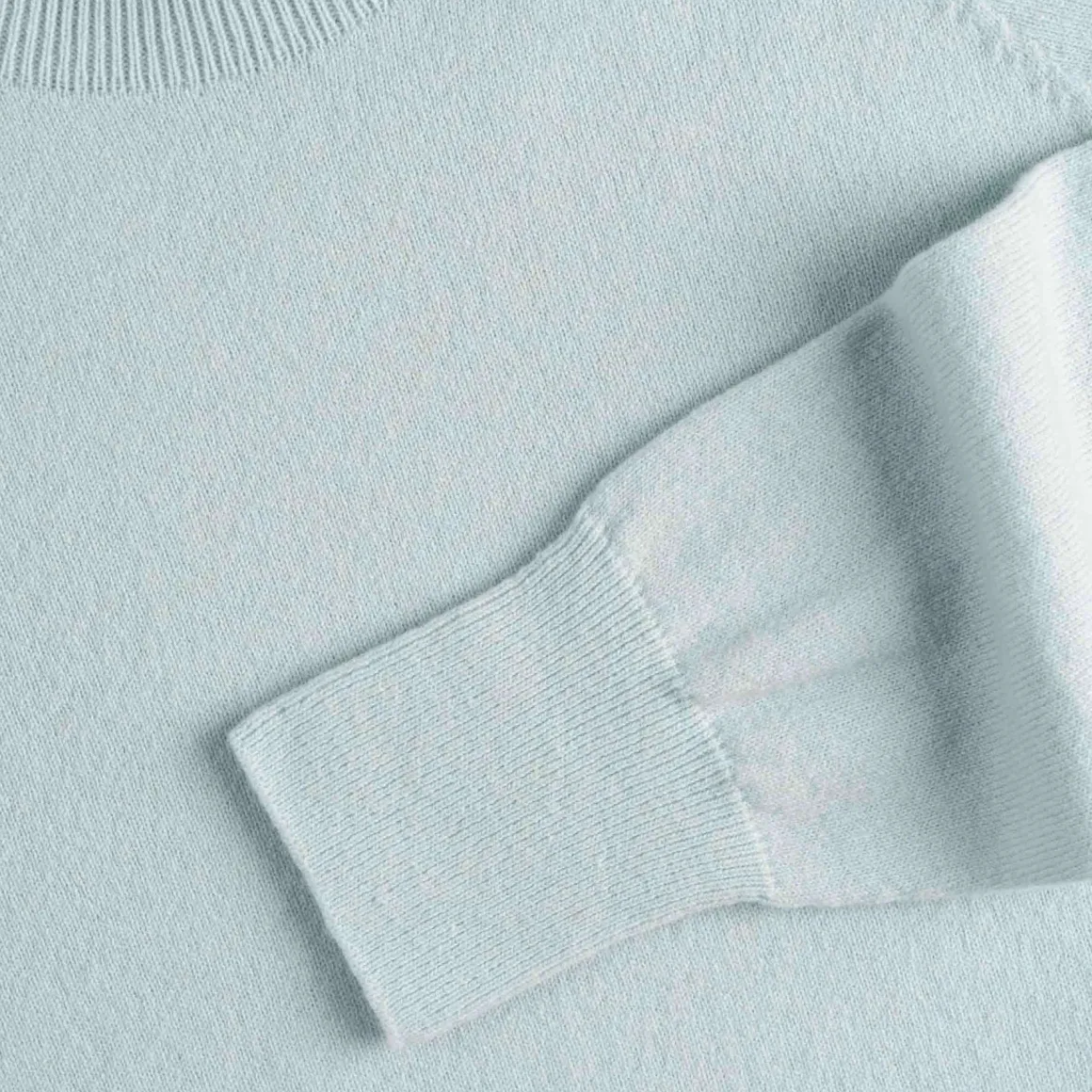 Kide merinoneulepusero - Vaalea minttu