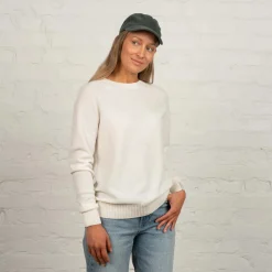 Kuohu merinoneulepusero - Lumenvalkoinen