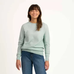 Kuohu merinoneulepusero - Vaalea minttu