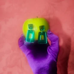 Kuvio korvikset - Vihreä