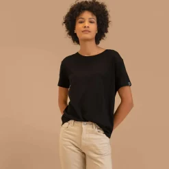 Lilia merino T-paita - Musta