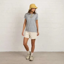 Lisa merino T-paita - Meleerattu keskiharmaa