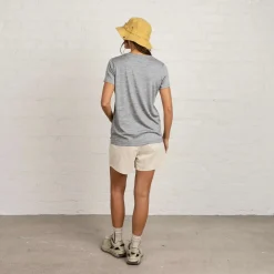 Lisa merino T-paita - Meleerattu keskiharmaa