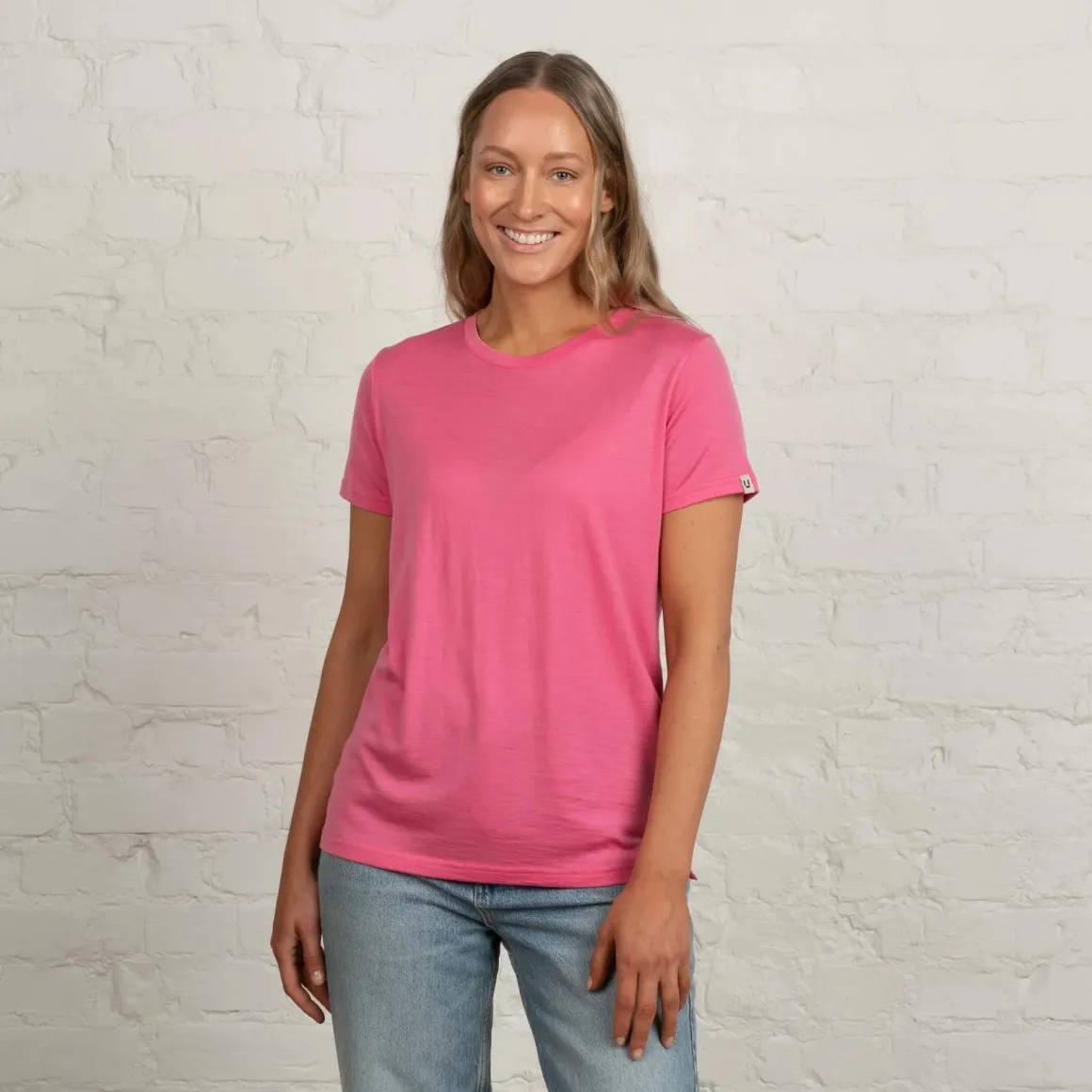 Lisa merino T-paita - Villiruusu