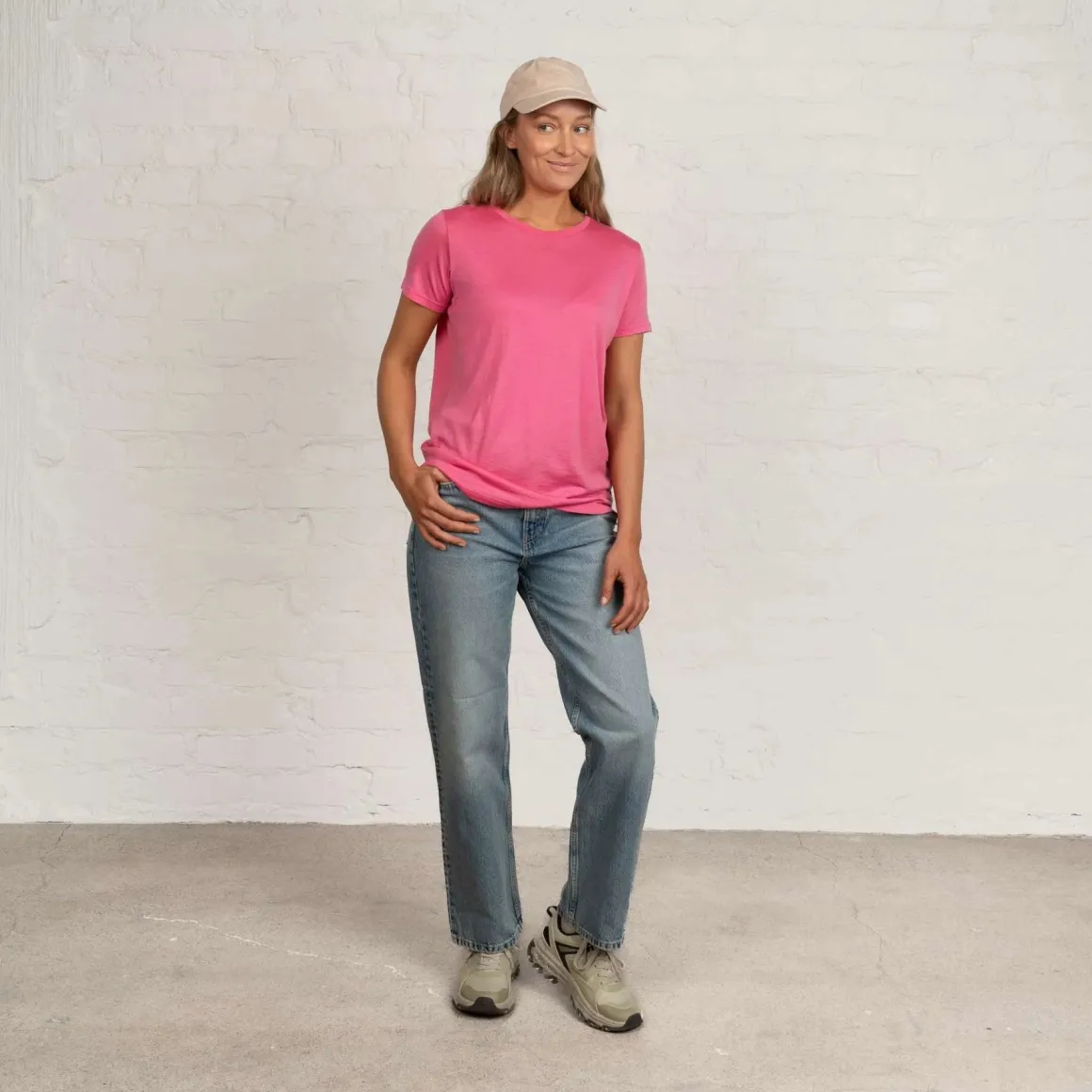 Lisa merino T-paita - Villiruusu