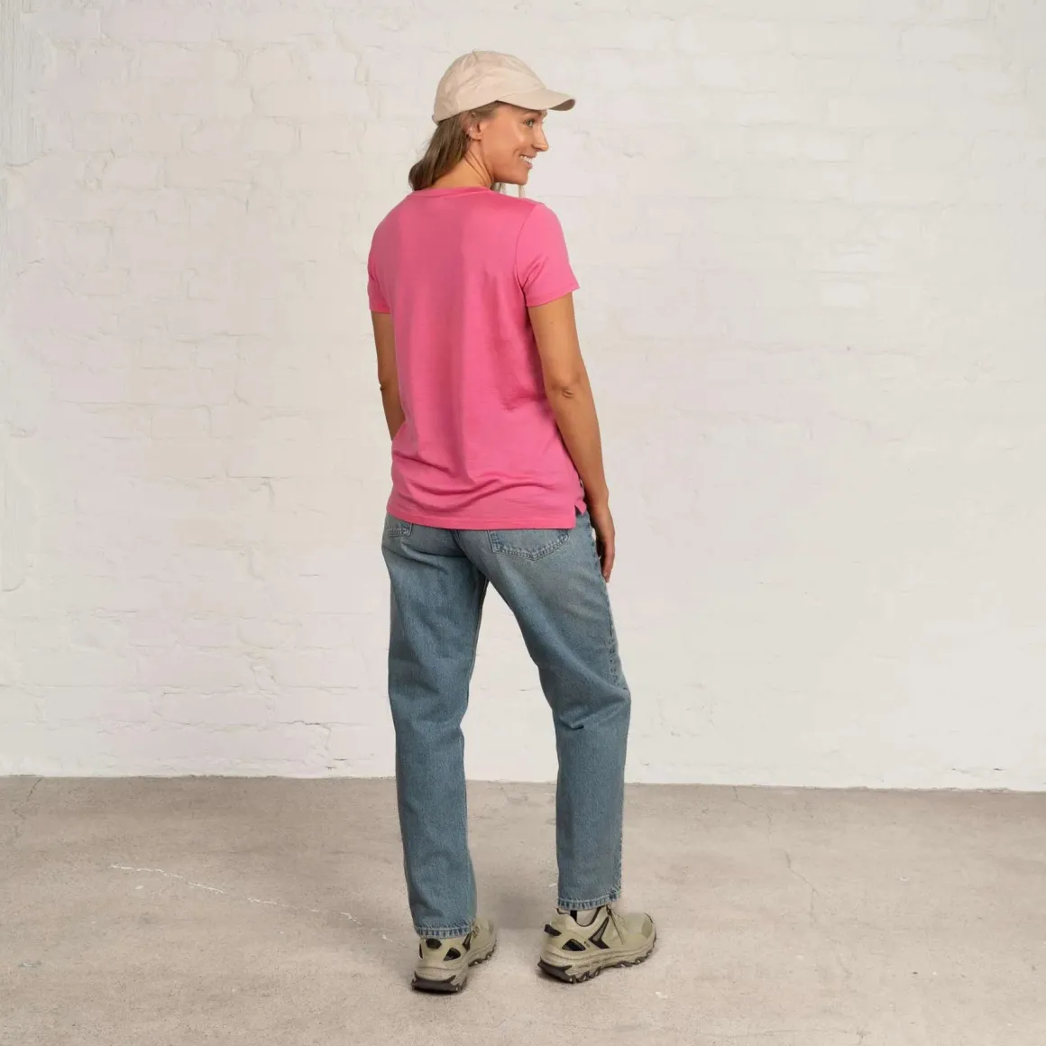 Lisa merino T-paita - Villiruusu