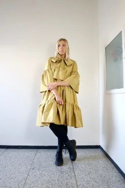 Lush Dress - Gold Silk