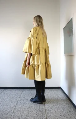 Lush Dress - Gold Silk