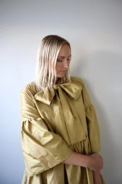 Lush Dress - Gold Silk