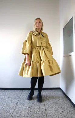 Lush Dress - Gold Silk