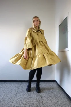 Lush Dress - Gold Silk