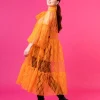 Lush Dress - Lace Orange