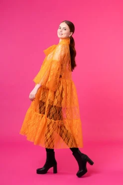Lush Dress - Lace Orange