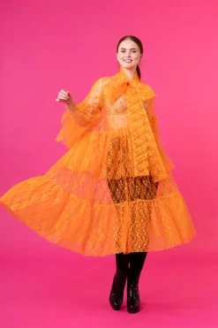 Lush Dress - Lace Orange