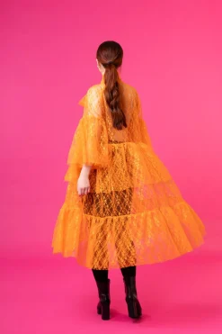 Lush Dress - Lace Orange