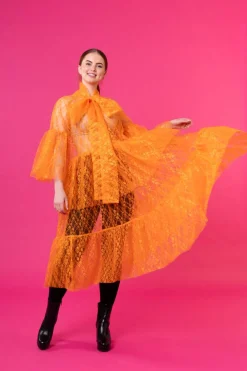 Lush Dress - Lace Orange