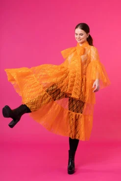 Lush Dress - Lace Orange