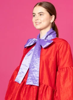 Lush Dress - Punainen/Laventeli M/L