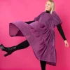 Lush Dress Puhvihihoilla - Glitter Violetti M/L