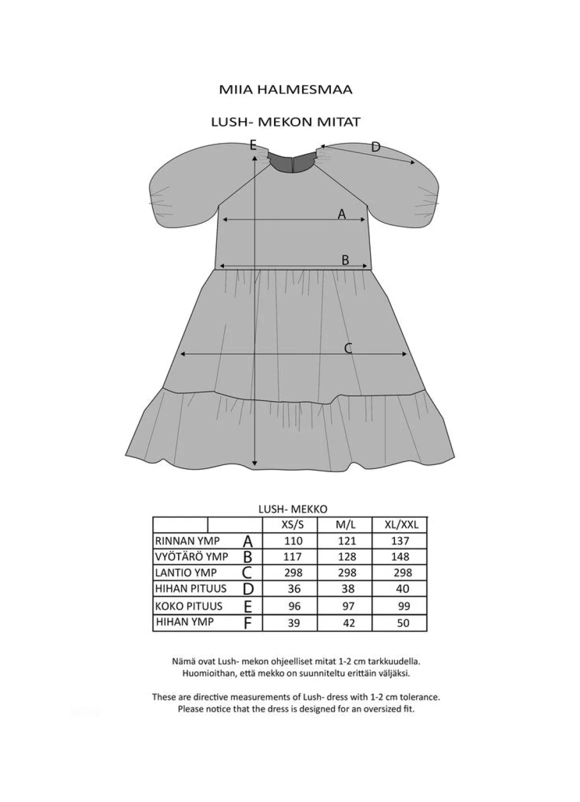 Lush Dress Puhvihihoilla - Glitter Vihreä M/L