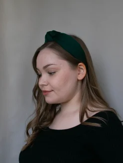 Maasu Hiuspanta Satiini - Smaragdi