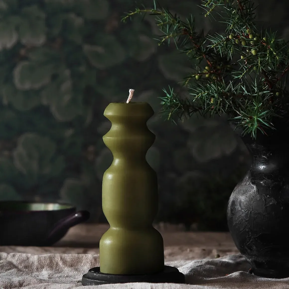 Mehiläisvahakynttilä Aatos - Pistaasi