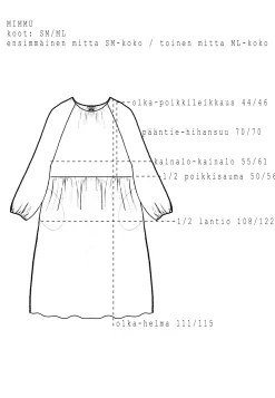 Mimmu - Kreppikangas mekko
