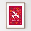 Peace & Love - Taideprintti A3