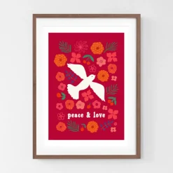 Peace & Love - Taideprintti A3