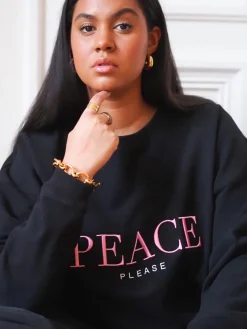 Peace Please Sweatshirt - Black