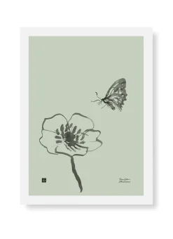 Perhonen - juliste 30x40cm