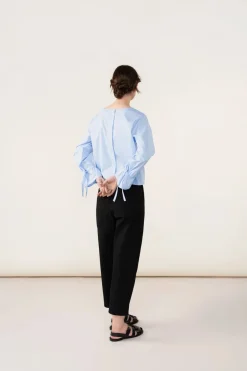 Pleated Canvas Trousers