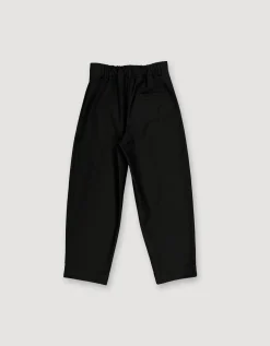 Pleated Canvas Trousers