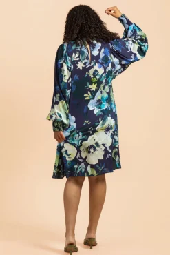 Puff Dress - Blue Anemone