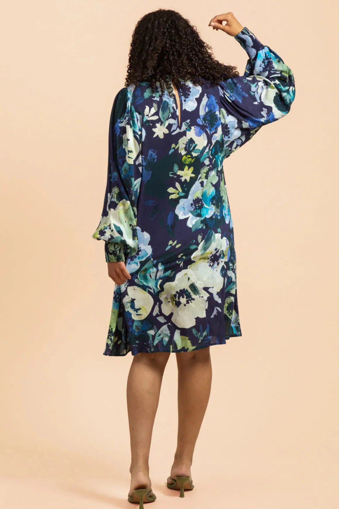 Puff Dress - Blue Anemone