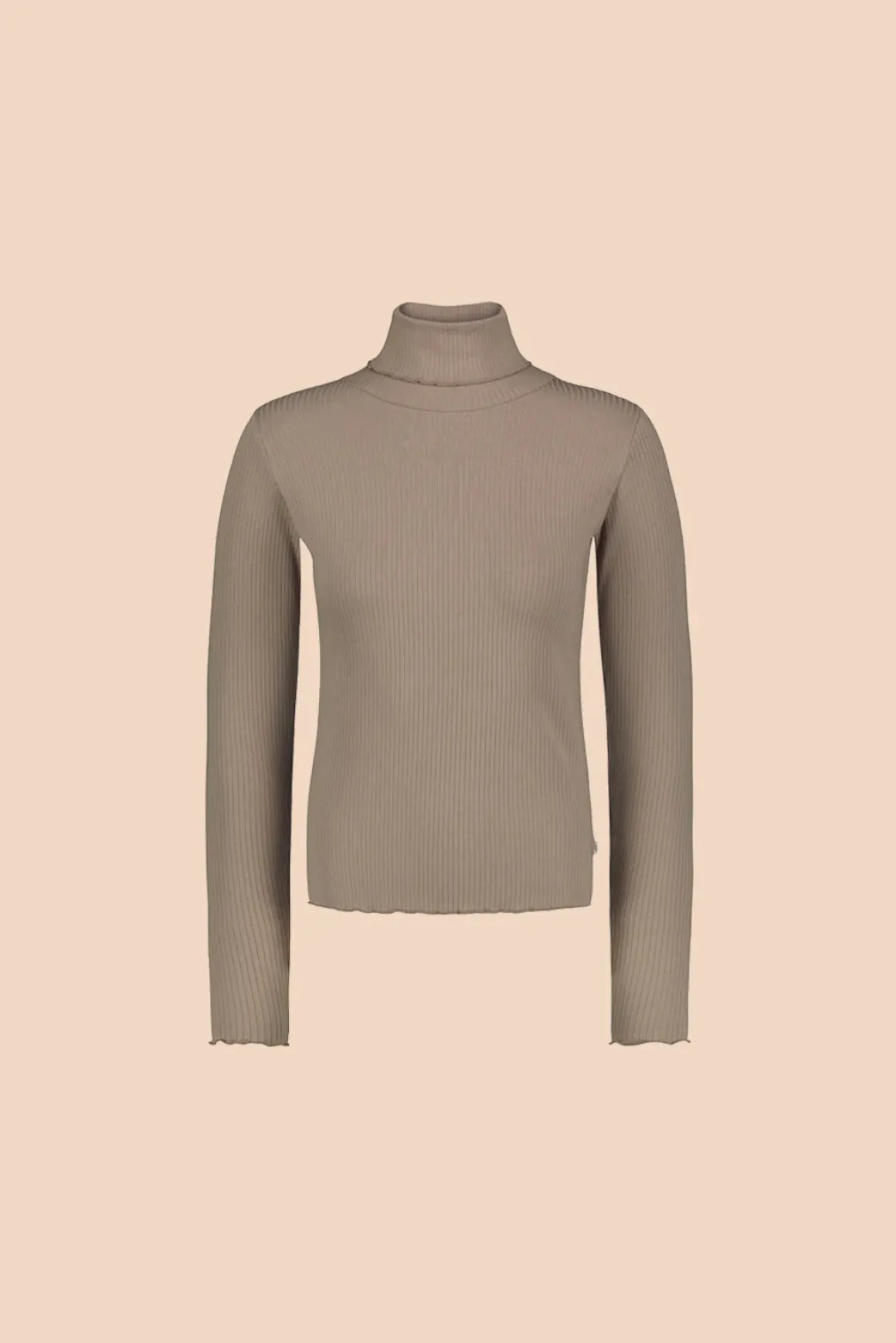 Rib Rollneck - Taupe