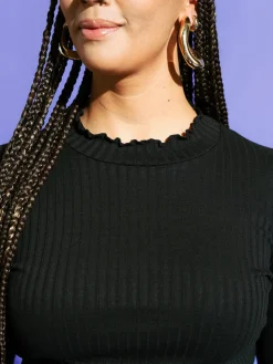 Rosalie Shirt - Rib Black