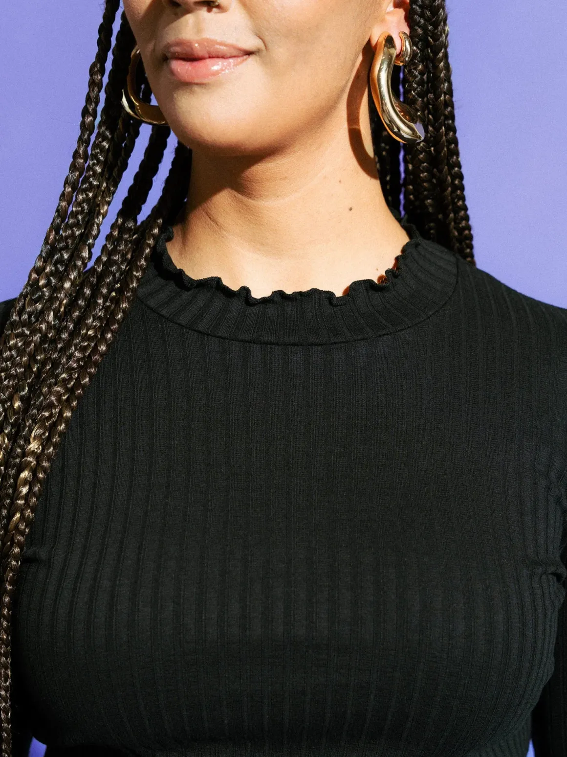 Rosalie Shirt - Rib Black