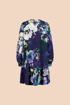 Ruffle Sweatshirt Dress - Blue Anemone